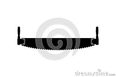 Two-man crosscut saw vector isolated Vector Illustration