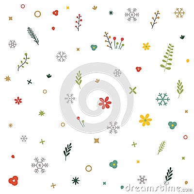 Christmas seamless pattern. Preset in swatch setting. Vector Illustration