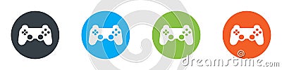 Color set of gamepads icon Stock Photo