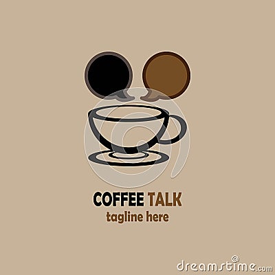 Coffee Talk Logo. Vector Illustration