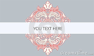 Elegant beautiful retro roll grass paisley pattern Stock Photo