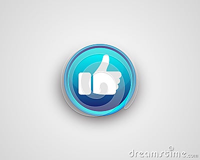 Vector creatvie Web Social media thumb icon Cartoon Illustration