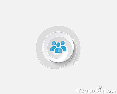 HRM Human Resource Management Icon Template Teamwork Logo template design Cartoon Illustration