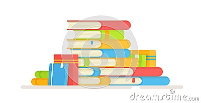 Vector illustration of doing homework. School, study, library. Vector Illustration