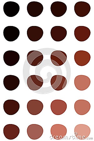 Skin shades concealer palette set for make-up Vector Illustration