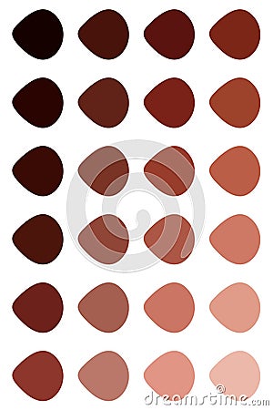 Set of skin shades concealer palette for make-up. Vector Illustration