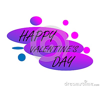 Web valentine`s day logo, simple background Stock Photo