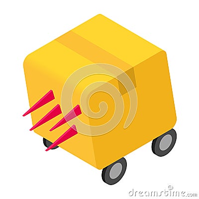 Fast Parcel - Isometric 3d illustration. Cartoon Illustration