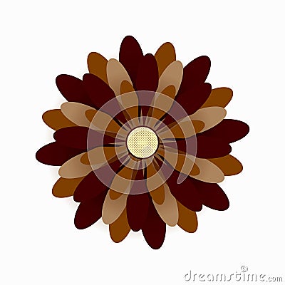 Flower brown color Vector Illustration