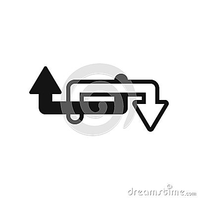 Renewal, swap or exchange, reload vector illustration. Simple style and isolated on a blank background. Color editable. Vector Illustration