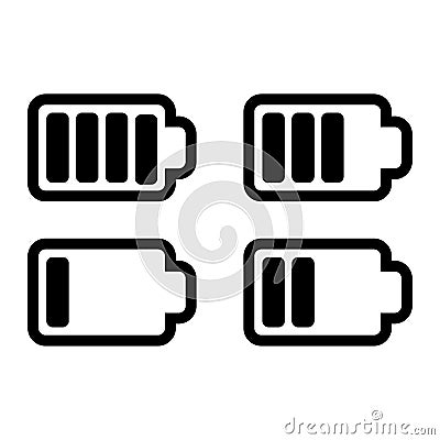 WebBattery charging charge indicator. Vector icon level Battery Energy powerfully full. Power running low up status batteries set Vector Illustration