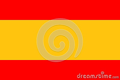 Spain. Spanish flag, illustration of the Spanish flag. Image of the Flag of Spain in original colors. Image jpg, RGB. Illustration Cartoon Illustration