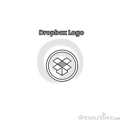 Dropbox platform logo vector symbol Vector Illustration