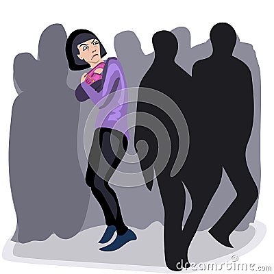 Paranoid personality disorder Vector Illustration