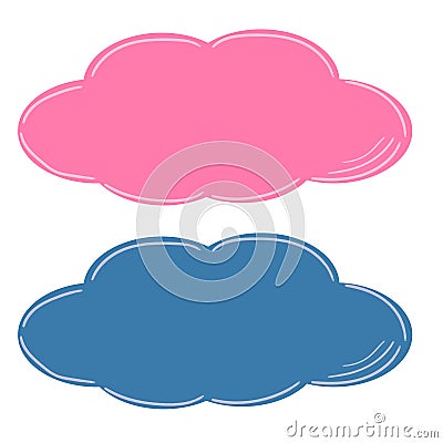Clouds Pink and Blue Stock Photo