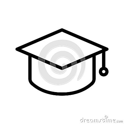 Graduation line style icon Vector Illustration
