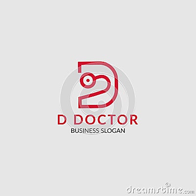 d doctor logo design vector file Vector Illustration