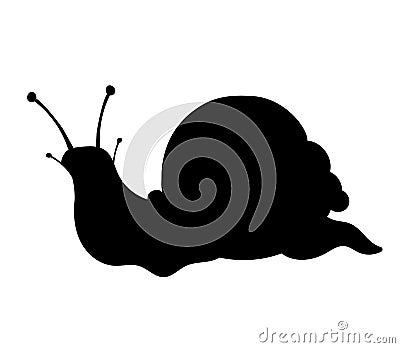 snail vector silhouette black Vector Illustration