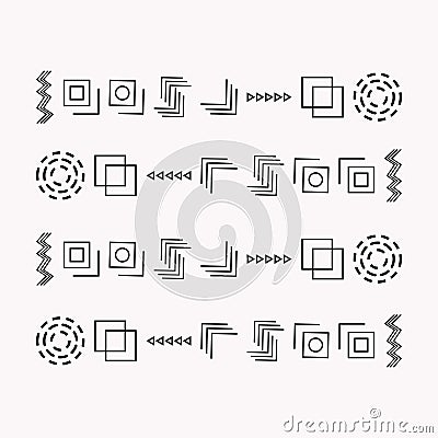 . Weave design elements. Yoga logos Vector Vector Illustration