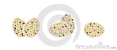 Quail eggs logo. Isolated quail eggs on white background Vector Illustration