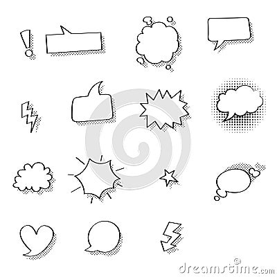 Speech bubble icon.Nineteen of set web vector icons. Vector Illustration