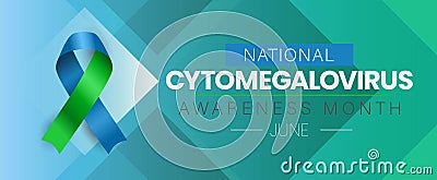 National Congenital Cytomegalovirus Awareness Month. Observed in the month of June annually. Vector banner, poster. Vector Illustration