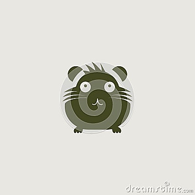 A logo that symbolically uses a guinea pig Vector Illustration
