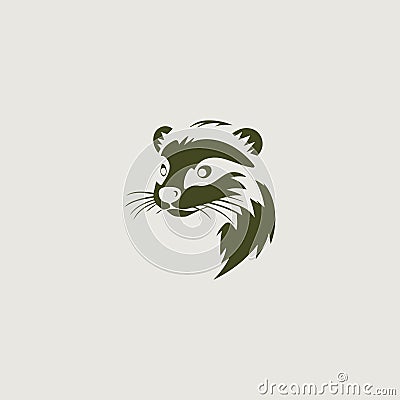 A logo that symbolically uses a weasel Vector Illustration