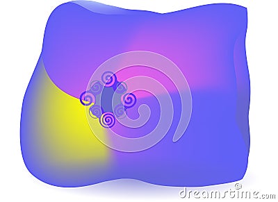 oversize pillow in an intresting purple color Vector Illustration