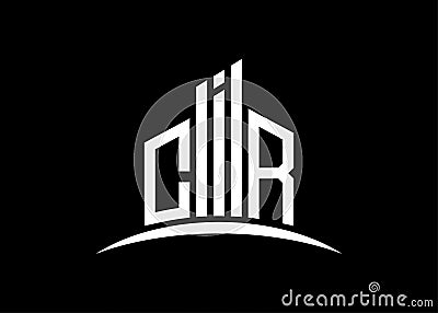 Letter CIR building vector monogram logo design template. Building Shape CIR logo. Vector Illustration