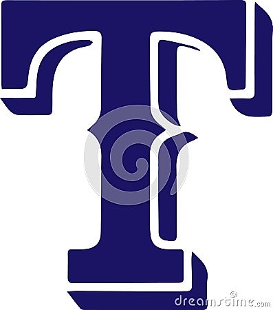 Abstract Texas Rangers team logo design on white Vector Illustration