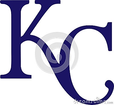 Abstract Kansas City Royals team logo design on white Vector Illustration