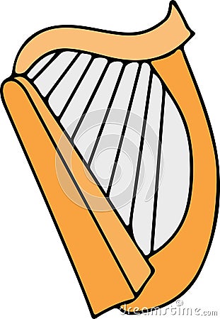 Abstract harp clipart design on white Vector Illustration