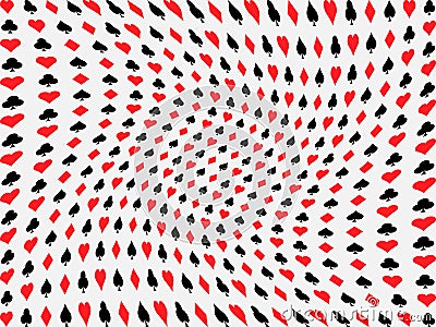 Abstract poker card suits casino background pattern vector illustration Vector Illustration