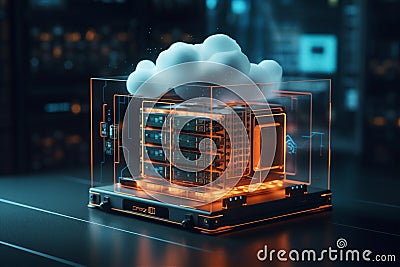 Access cloud cyber business web technology wireless illustration storage networking concept connect security data Stock Photo