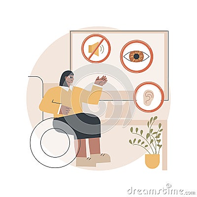 Web accessibility program abstract concept vector illustration. Vector Illustration