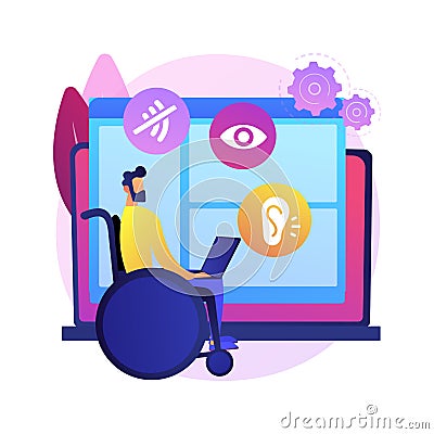 Web accessibility program abstract concept vector illustration. Vector Illustration