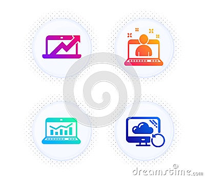 Web analytics, Sales diagram and Best manager icons set. Recovery cloud sign. Vector Vector Illustration