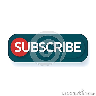 A web and app subscribe button, designed to encourage users to follow Stock Photo