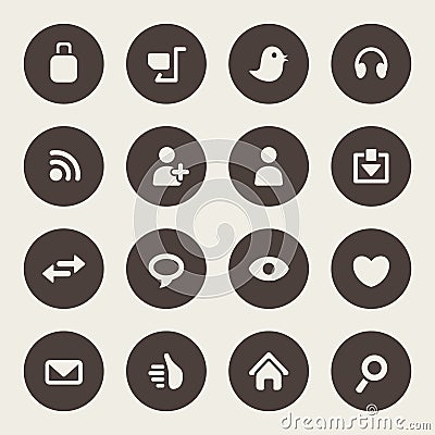 Web and arrow icon set Vector Illustration