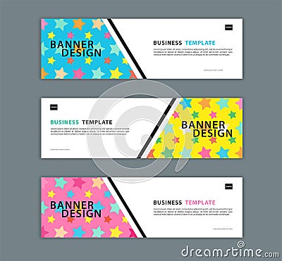 Web banner design template vector illustration, Geometric background, Abstract texture, advetisement layout Vector Illustration