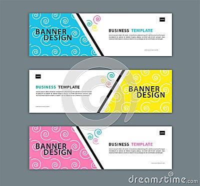 Web banner design template vector illustration, Geometric background, Abstract texture, advetisement layout Vector Illustration