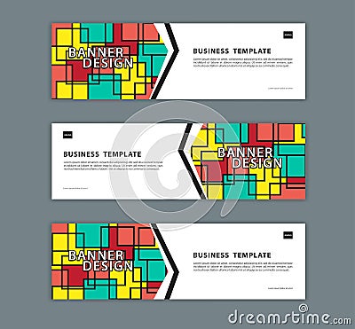 Web banner design template vector illustration, Geometric background, Abstract texture, advetisement layout Vector Illustration