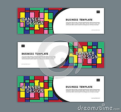 Web banner design template vector illustration, Geometric background, Abstract texture, advetisement layout Vector Illustration