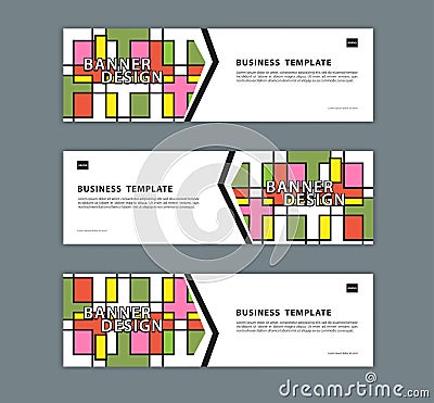 Web banner design template vector illustration, Geometric background, Abstract texture, advetisement layout Vector Illustration