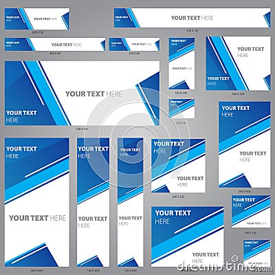 Web Banner Design Template Vector Set Vector Illustration