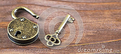 Web banner of life coaching, solution key with opened padlock Stock Photo
