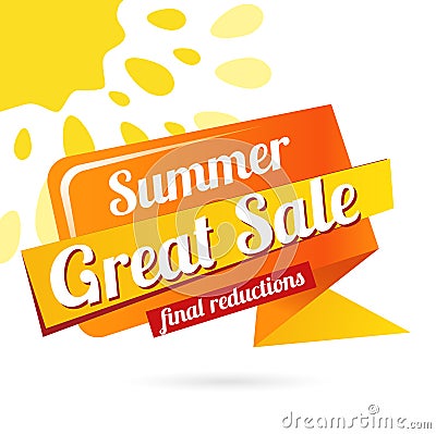 Web Banner sale summer Stock Photo