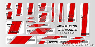 Web banner standard size, abstract vector background for advertising Vector Illustration