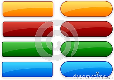 Web blank buttons. Vector Illustration